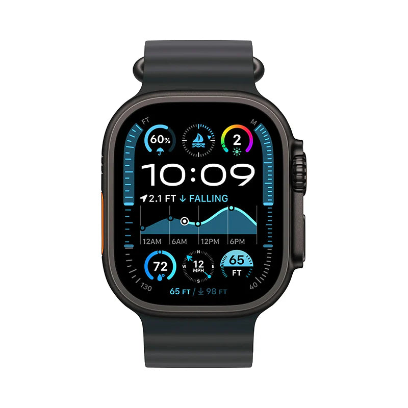 Apple Watch Ultra 2 49mm GPS+Cell Titanium Case w Black Ocean Band MX4P3LW/A